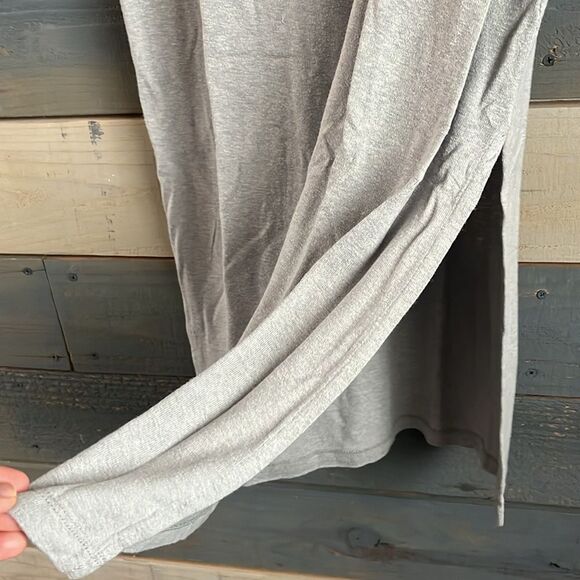 NWT Outerknown Neptune Tee Dress Short Sleeves Tshirt Dress L Gray - Picture 4 of 11